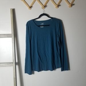 SONOMA WOMEN'S TEAL LONG SLEEVE BLOUSE SIZE LARGE
